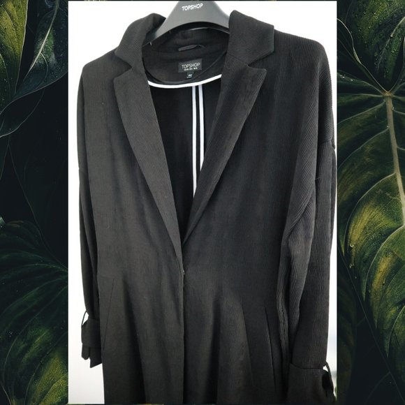 TOPSHOP Pleated Duster Coat - Picture 3 of 9